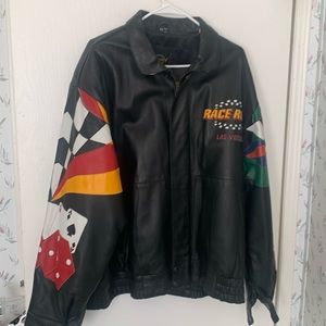 Super cool pleather jacket from Race Rock NWOT…LasVegas.  Size 2X